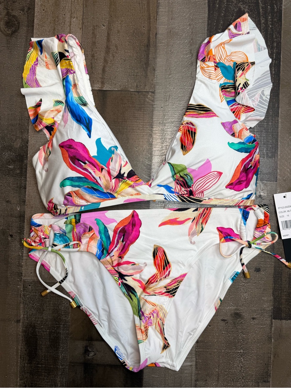 NWT La Blanca Paradise City Bikini Set size 16